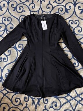 Zac & Co Black Long-Sleeve Fit & Flare Dress with Tag